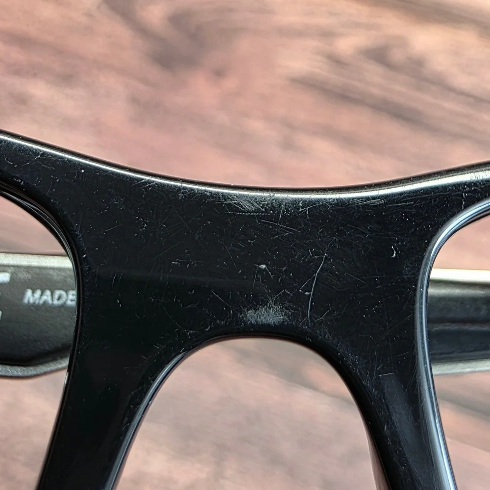Ray-Ban Junior RB 1570 3542 Black Silver Rectangular Eyeglasses Frames 49-16-130